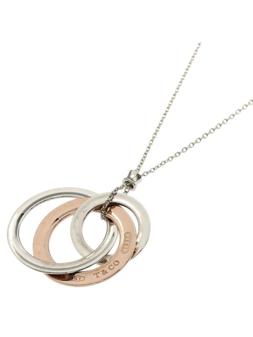 Tiffany & Co Interlocking Necklace Gold Rubedo